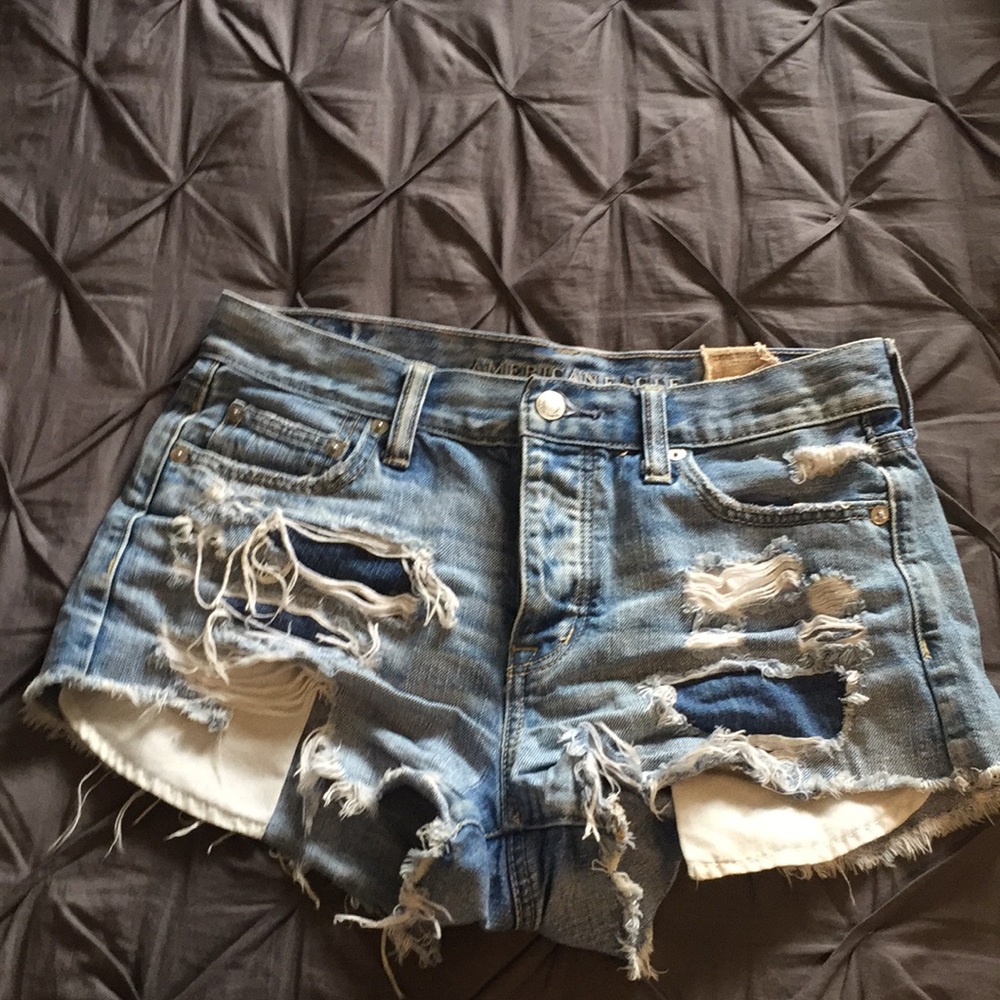 Vintage Hi-Rise Festival blue jean shorts